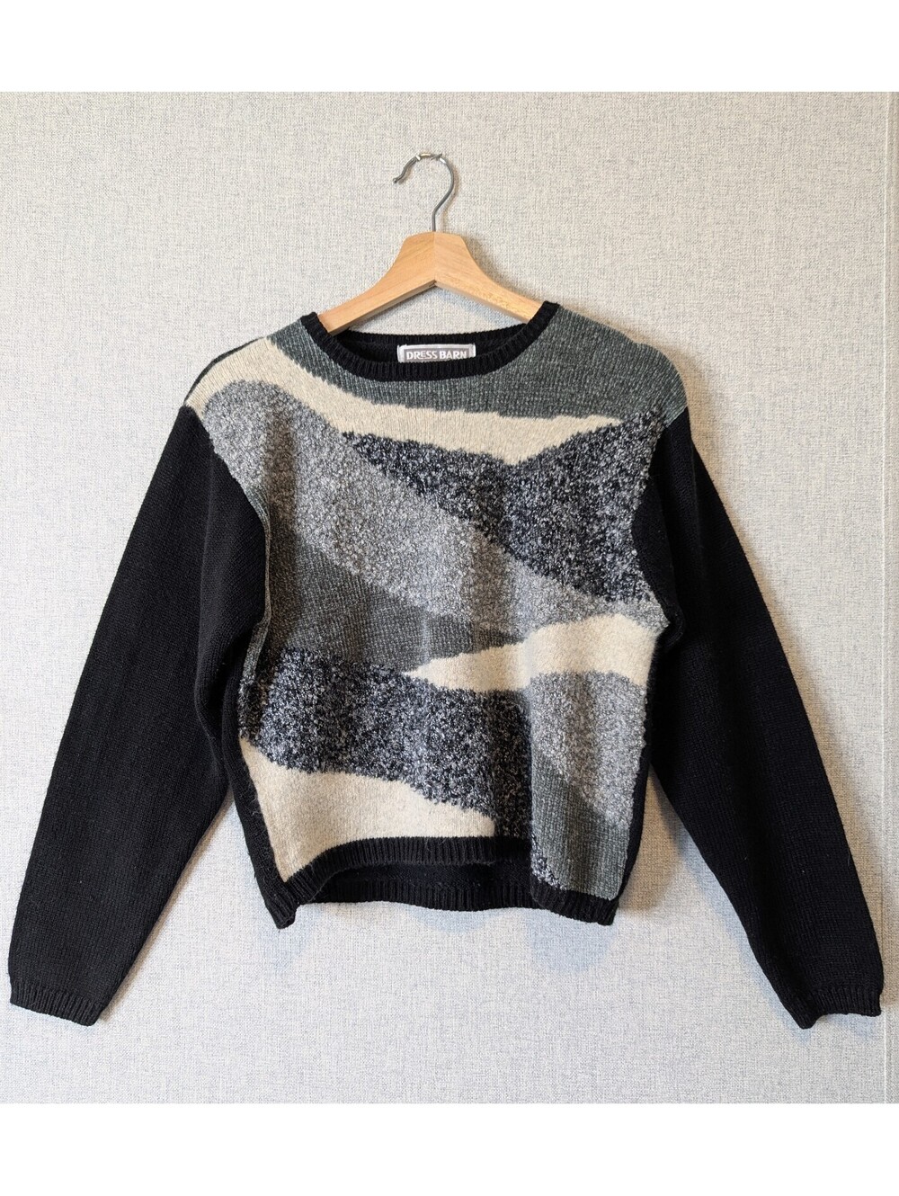 Vintage 90s abstract textured knit boxy sweater